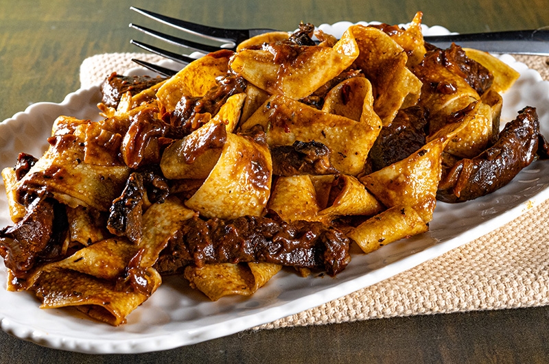 Portobello Mushroom Ragù over Pappardelle Pasta