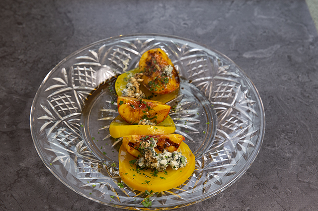 Grilled Peach and Golden Beet Salad