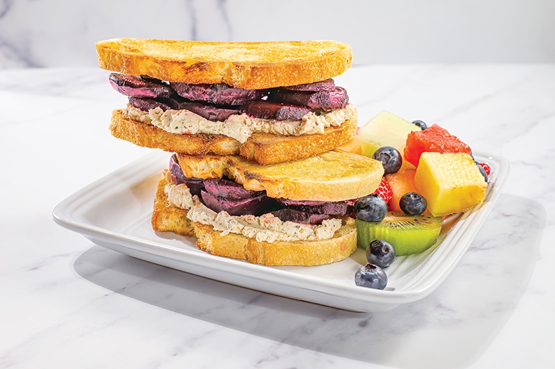 Roasted Beet and Goat Cheese Sandwich