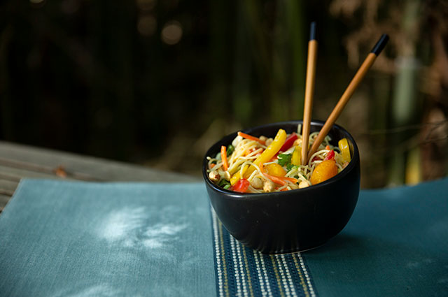 Pasta Slaw and Miso Dressing
