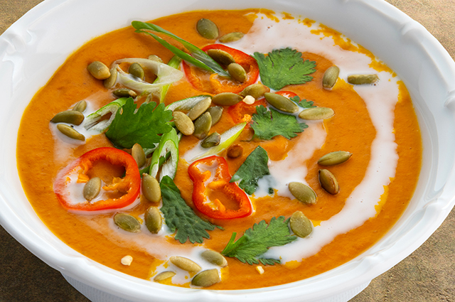 Spicy Coconut Pumpkin Soup
