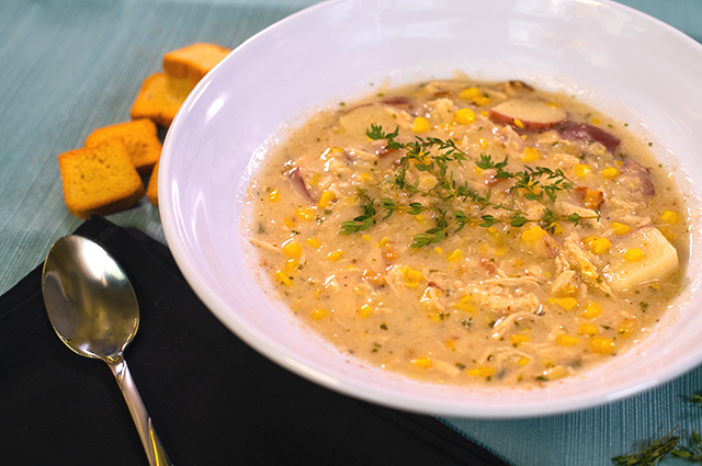 Rotisserie Chicken and Potato Chowder