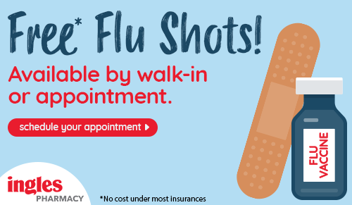 Free Flu Shots. Available by walk-in or appointment. Schedule your appointment