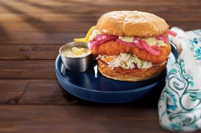 Plate with Gabriel’s Creek Fish Sandwich