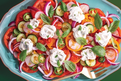 Spring Salad with Herbed Ricotta